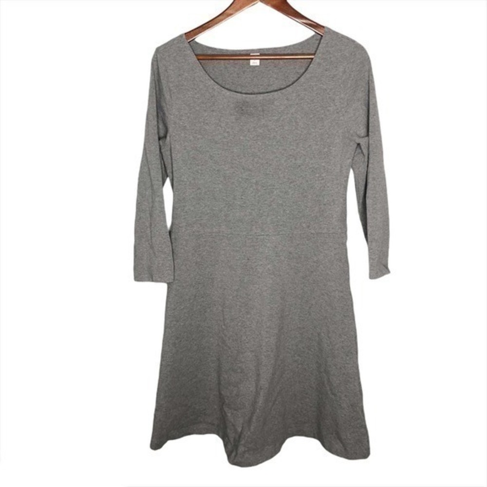 Old navy heather gray knit 3/4 sleeve dress